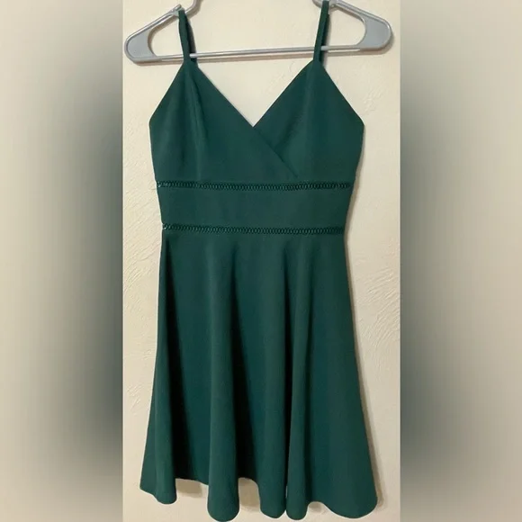 Francesca's Collections | Dresses | Mi Ami From Francescas Hunter Green  Skater Style Mini Dress Like New | Poshmark